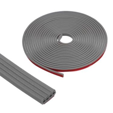Imagem de PATIKIL Faixa de vedação de porta de decapagem climática em forma de I, fita autoadesiva de silicone para vedação de porta de 2 a 3,5 mm, cinza
