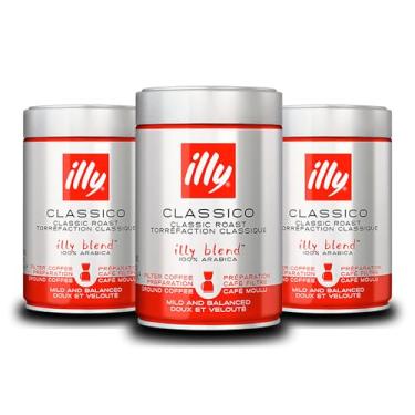 Imagem de Café Illy Clássico Torrado e Moído Kit 3 Latas 250g