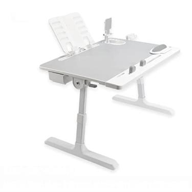 Imagem de Suporte para computador de mesa de estudo para uso doméstico, suporte de notebook com gaveta al mesa dobrável e preguiçosa (cor: C) (A)