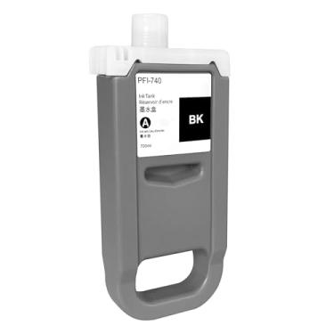 Imagem de Dikarsum Cartucho de tinta PFI-740 preto de substituição para tanque de tinta PFI-740BK compatível com impressora Canon imagePROGRAF TZ-30000 TZ-32000 (1 pacote, 700 ml)