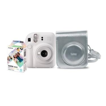 Imagem de Kit Câmera Instantânea Instax Mini 12 Branca com Pack 10 fotos e Bolsa