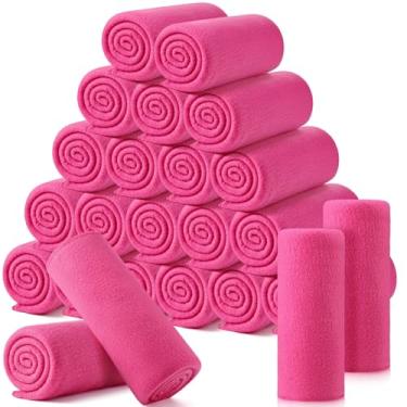 Imagem de Shimeyao 24 pacotes de cobertor de lã macio, quente, leve, cobertor aconchegante para cama, sofá, casa, escritório, presentes de casamento, adequado para estações, 127 x 152 cm (rosa azaléia)