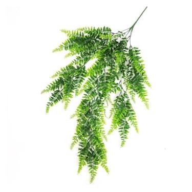Imagem de Decoração de casa folhas de samambaia persa videiras decoração de quarto planta artificial folha de plástico grama festa de casamento parede varanda decoração guirlanda flor artificial