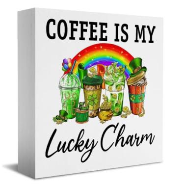 Imagem de St. Patricks Day Decor Have Yourself A MERRY St. Patrick's Day, placa de caixa, para decoração de mesa de mesa de escritório em casa, decoração de primavera, 12 x 12 cm