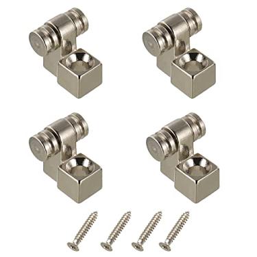 Imagem de HUAREW Árvores de cordas de rolo de guitarra, guias de cordas de retenção para baixo de guitarra elétrica com parafuso, 4 peças (cromadas)..
