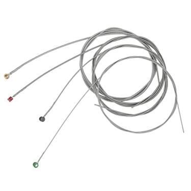 Imagem de CUOFYUNL 4 PCS Cordas de baixo elétrico de metal duro colorido acessórios de guitarra de substituição resistentes para guitarrista