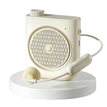 Imagem de Cetgrso Amplificador de voz com microfone de fone de ouvido sem fio, amplificador de voz, microfone sem fio para professores, mini alto-falante com sistema PA, amplificador de voz portátil para sala