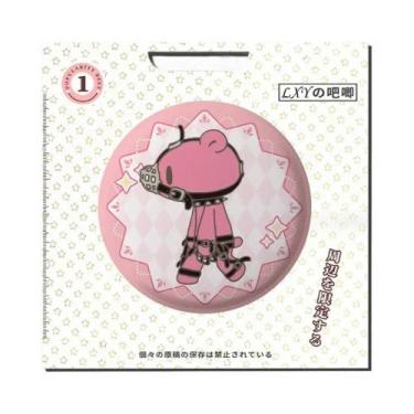 Imagem de Broche Redondo De Urso Rosa Kawaii Em Estilo Anime Para Roupas E Acess