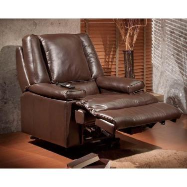 Imagem de Poltrona Reclinável P/ Sala Mh 3678 Motorizada C/ Lift Courano Marrom - Herval