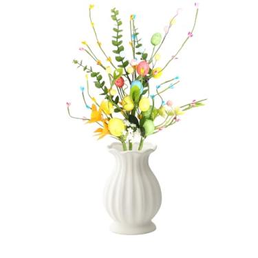 Imagem de Puluole Decorações de Páscoa para casa, flores artificiais de primavera para decoração de quintal de Páscoa, ovos de páscoa para decoração de páscoa, decoração de pascua de fazenda, ambientes externos