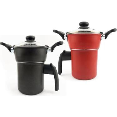 Imagem de Kit 2 Cuscuzeiros Individuais Para 1 Pessoa Com Tampa Vidro - Dona Che