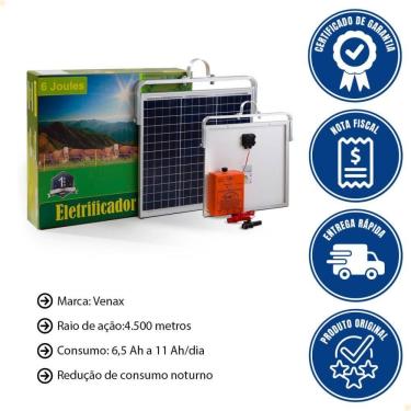 Imagem de Kit Cerca Eletrica Solar Zebu Zs120i 13013