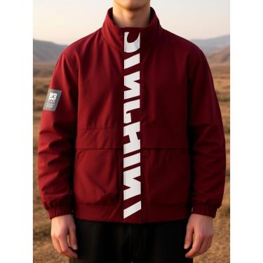 Imagem de Casaco Masculino Casual Gola Alta com Bolsos Grandes