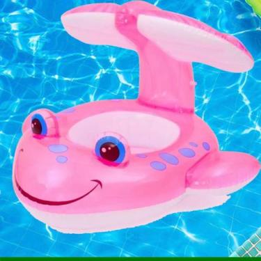 Imagem de Boia Infantil Inflável Com Pezinho e Cobertura Proteção para Seu Bebe 