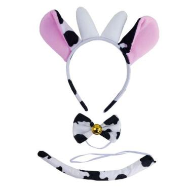 Imagem de Conjunto de fantasias Cow para crianças (bandana, gravata borboleta e 
