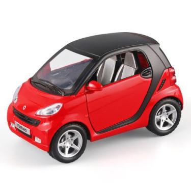 Imagem de Toy Car Toy Smart Red Alloy com luz e som, recuos e portas abertas - T