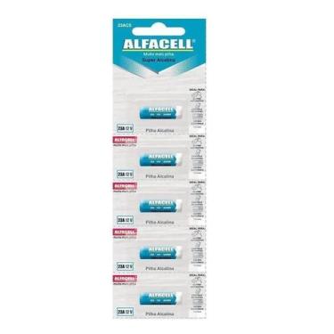 Imagem de Pilha 23a Alfacell Alcalina 12v A23 Cartela Com 05 Unidades