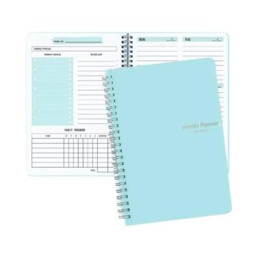 Imagem de Caderno Planner Semanal Espiral A5 Sem Data, Agenda De 52 Semanas, Est