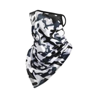 Imagem de Máscara Facial Camuflada Respirável Para Homens, Anti-UV, Para Motocic