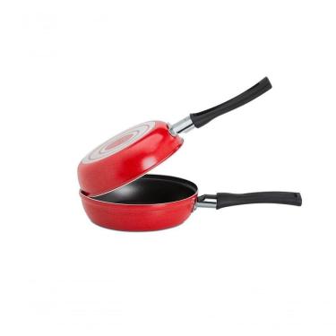 Imagem de Omeleteira Antiaderente Pro-flon 18 Cm 0,7 L Linha Garlic Brinox Vermelho