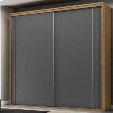 Imagem de Guarda Roupa Casal Ripado 2 Portas de Correr 100 MDF Imperium Belmax