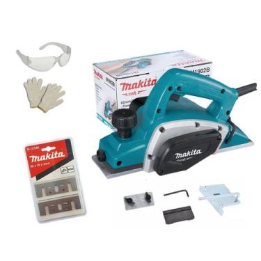 Imagem de Plaina Makita 580W Elétrica Profissional 82mm 16000RPM Inclui Facas Ma