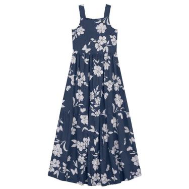 Imagem de Vestido longo infantil menina de flores Brandili Azul