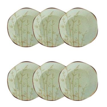 Imagem de Conjunto de Pratos de Sobremesa 21,5 cm 6 peças Ryo Bambu - Oxford - O