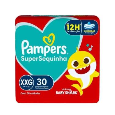 Imagem de Fralda Pampers Super Sequinha 12h Tamanho XXG 11-15kg com 32 Fraldas D