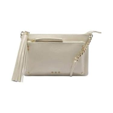Imagem de Bolsa Feminina Anacapri Tiracolo Franja Envernizada C5001620410002 Creme-Feminino