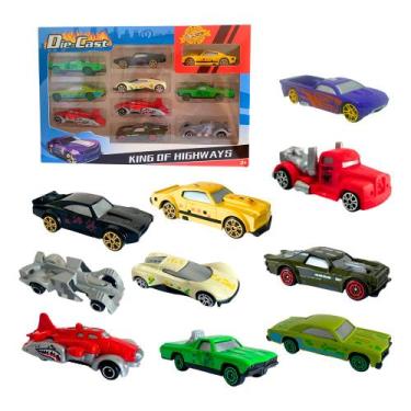 Imagem de Kit C/10 Carrinhos Die-cast Miniatura Colecionável - DIVERSOS