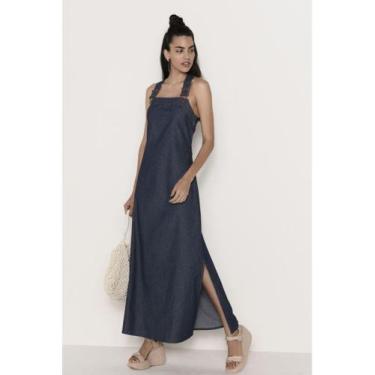 Imagem de Vestido longo jeans com alças ajustáveis - Reserva Natural, Jeans, 42