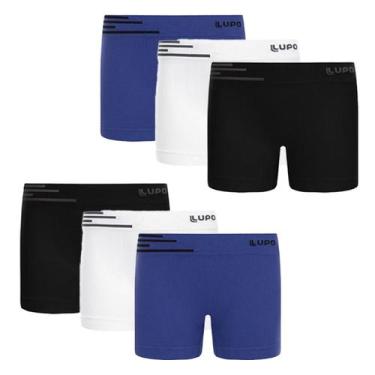 Imagem de 6 Cueca Infantil Boxer Kids Microfibra Sem Costura Lupo - Lupo Kids, G