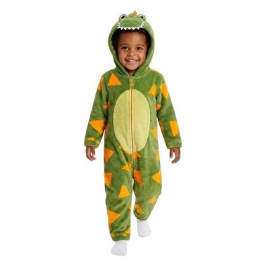Imagem de Macacão Infantil Tiptop Longo Jacaré Fleece Verde - 3012, Verde, 06