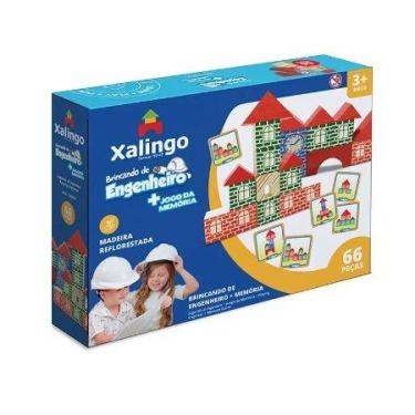 Imagem de Brincando de Engenheiro 42 Peças e Jogo da Memória 53098 - Xalingo Bri