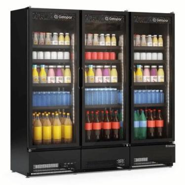 Imagem de REFRIGERADOR VERTICAL GCVR-1450-CB- PR/PR CARBONO C/ 03 Portas- 220V -