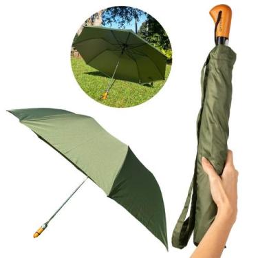 Imagem de Guarda-Chuva Automático Grande Cabo Madeira Reforçado - Fazzoletti