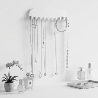 Imagem de Porta Joias e Bijuterias de Parede com Ganchos  Organizador Prático - 