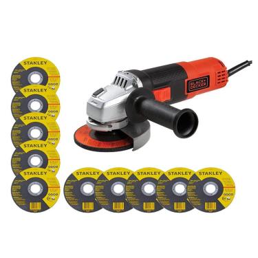Imagem de Esmerilhadeira Lixadeira 4.1/2 110v 650w Vem 10 Discos