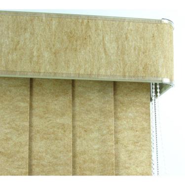 Imagem de Persiana Vertical Em Tecido Blackout Com Bando Crisdan Largura 1,90 X 2,30 Altura Bege Mescla