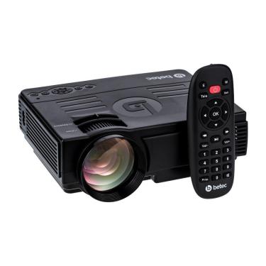 Imagem de Mini Projetor Portatil Led - 1200 Lumens - Betec BT810 - Datashow - Entrada HDMI, VGA, AV, SD e USB