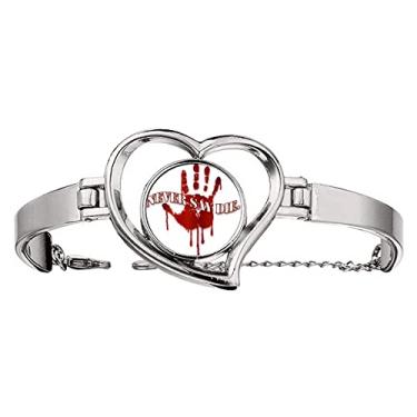 Imagem de Bracelete Absolute Handprint Abandon Death Bracelete com coração joia de arame, Medium, Metal