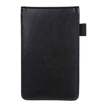 Imagem de Planner multifuncional A7 Notebook Pequeno Bloco de Notas Livro Capa de Couro Diário de Negócios Memorandos Material Escolar de Escritório, Preto, 2 peças