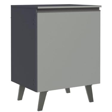Imagem de Balcão 60 Cm 1 Porta Com Pés Cinza Nice Madesa Cinza