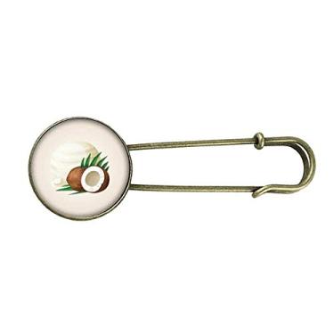Imagem de Folhas de picolés de sorvete de coco retrô broche de metal clipe joias