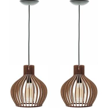 Imagem de Kit 2 Pendentes Lustre Luminária de Teto Rússia P (19x22cm)