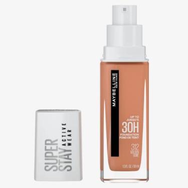 Imagem de Maybelline NY Base Alta Cobertura Super Stay Active Wear Resistente ao Suor Alta Duração até 30h na Pele, Cor 312 Golden, 30ml