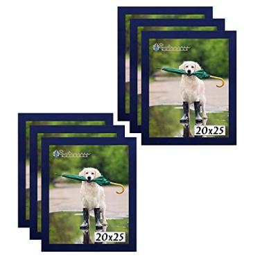 Imagem de Kit 6 Porta Retrato Molduras 20x25 Azul