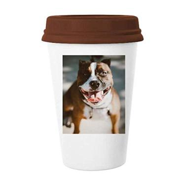 Imagem de Bulldog Caneca de cerâmica com imagem assustadora para animais de estimação