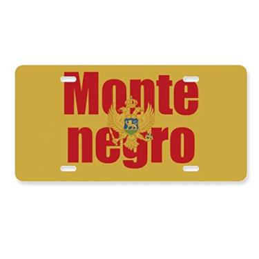 Imagem de DIYthinker Placa de licença com nome da bandeira de Montenegro em aço inoxidável para decoração de carro